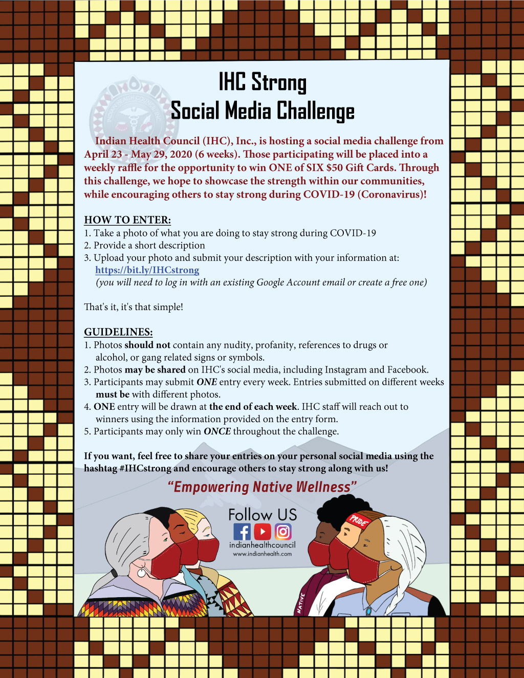 Pala Band of Mission Indians PBMI Indian Health Council IHC Rincon Strong Social Media Challenge