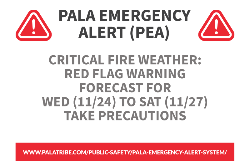 Pala Band of Mission Indians Pala PED Pala Environmental Emergency Alert System November 2021