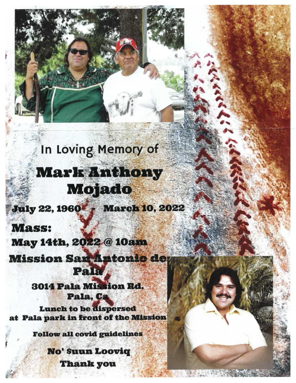 Pala Band of Mission Indians In Memoriam Mark Anthony Mojado