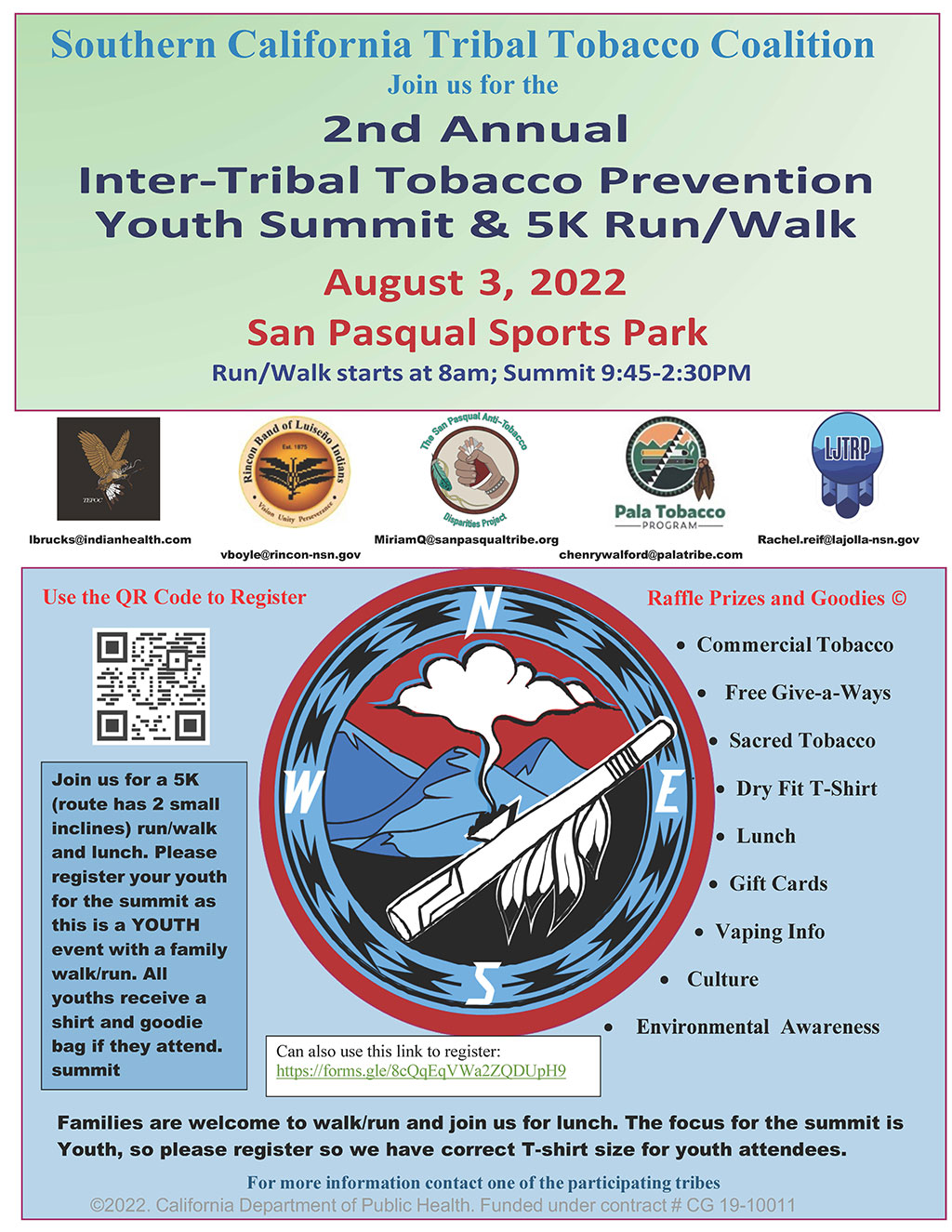 Pala Band of Mission Indians PBMI Southern California Tribal Tobacco Coalition Inter-Tribal Tobacco Prevention Youth Summit August 2022