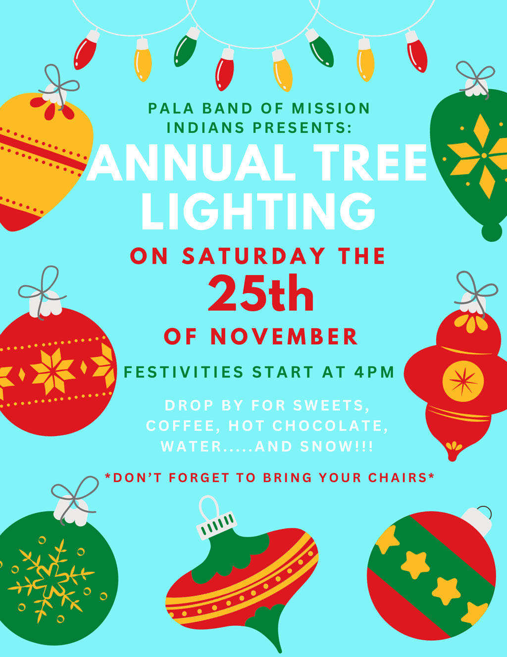 Pala Band of Mission Indians Pala Seniors Program Christmas Tree