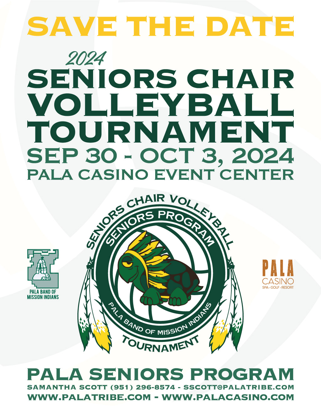 Pala Band of Mission Indians Seniors Chair Volleyball Tournament 2024 Pala Seniors Program