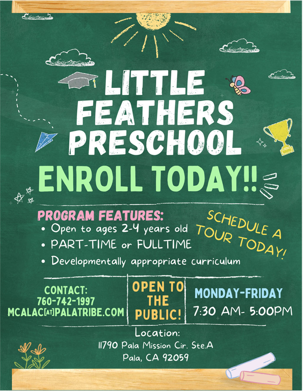 Pala Band Little Feathers Preschool Program California