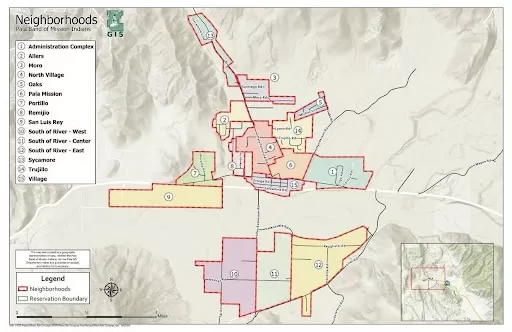 Pala Band California Pala Reservation Emergency Preparedness PREP Public Safety Neighborhood Map